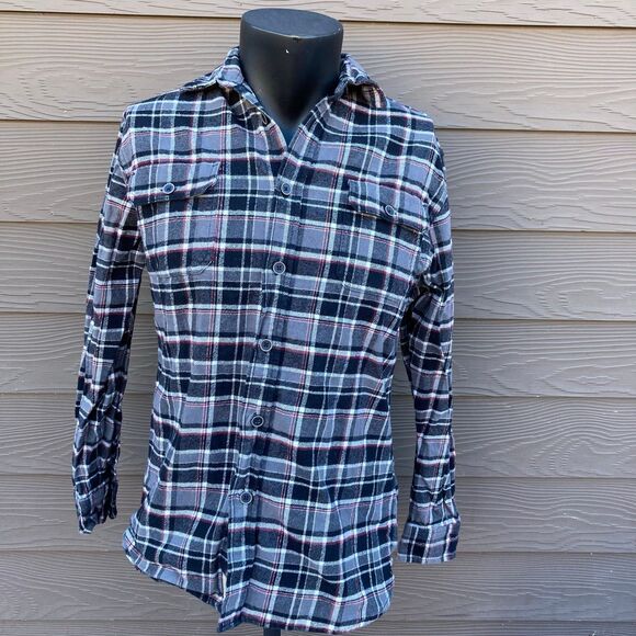 Jachs Other - jachs men’s size medium flannel button down shirt gray black white red plaid